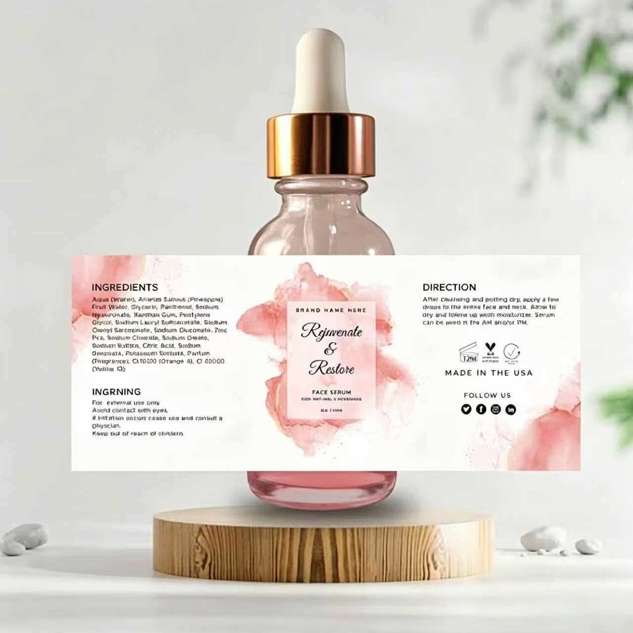 Serum Bottle Labels