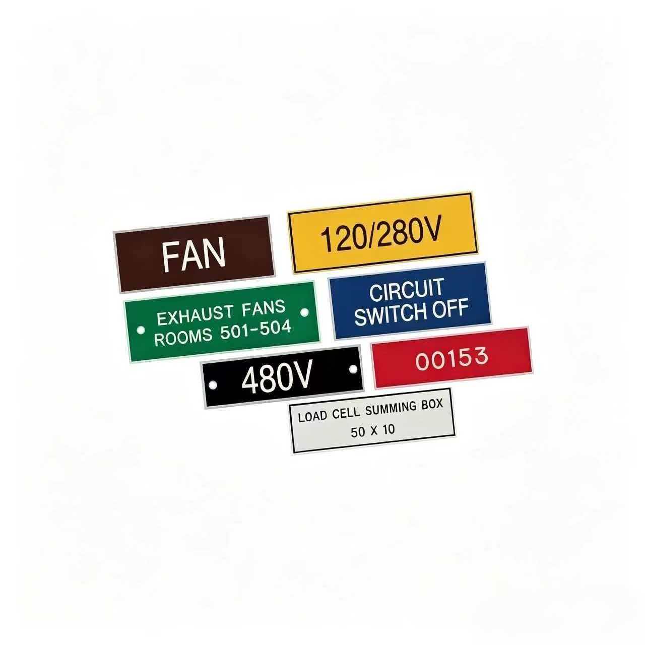 Custom Electrical Panel PVC Labels