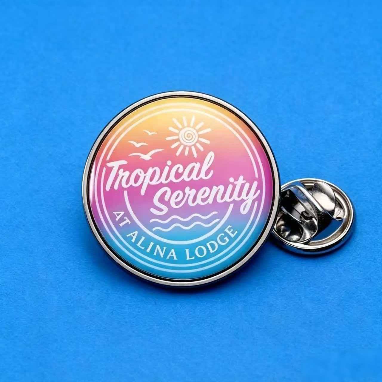 Custom Offset Printed Gradient Pins