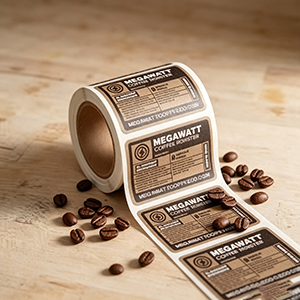 Custom Kraft Labels for Coffee Packaging