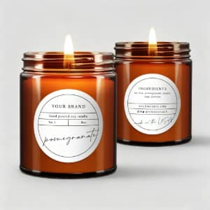 Custom Kraft Labels for Candle Jar